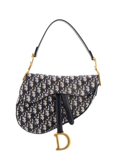 Saddle Handbag Oblique Canvas Medium shoulder bag by CHRISTIAN DIOR 