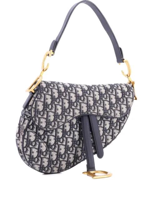 Saddle Handbag Oblique Canvas Medium shoulder bag by CHRISTIAN DIOR 