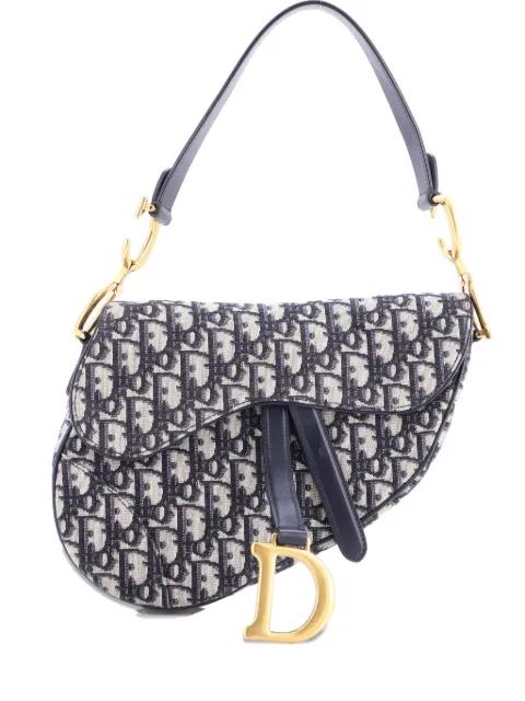 Saddle Handbag Oblique Canvas Medium shoulder bag by CHRISTIAN DIOR 