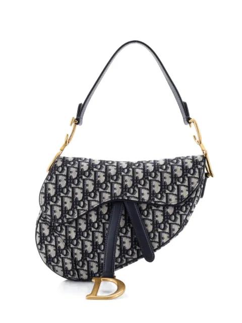Saddle Handbag Oblique Canvas Medium shoulder bag by CHRISTIAN DIOR 