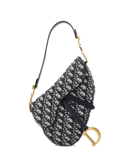Saddle Handbag Oblique Canvas Medium shoulder bag by CHRISTIAN DIOR 