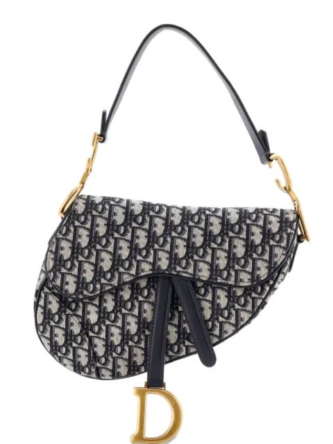 Saddle Handbag Oblique Canvas Medium shoulder bag by CHRISTIAN DIOR 