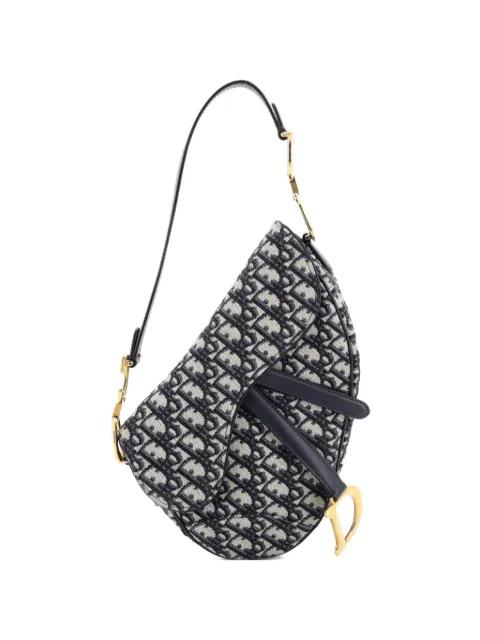 Saddle Handbag Oblique Canvas Medium shoulder bag by CHRISTIAN DIOR 