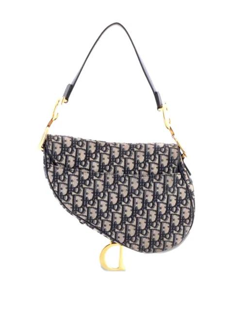 Saddle Handbag Oblique Canvas Medium shoulder bag by CHRISTIAN DIOR 