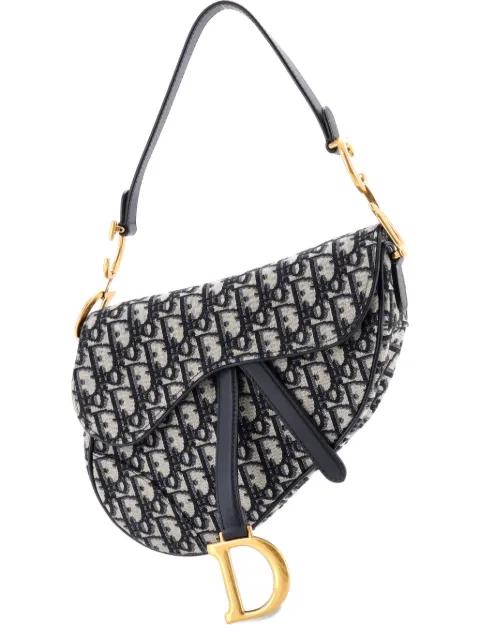 Saddle Handbag Oblique Canvas Medium shoulder bag by CHRISTIAN DIOR 