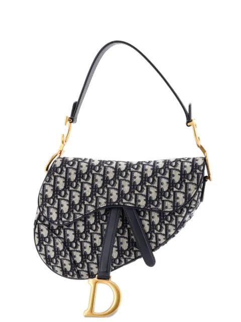 Saddle Handbag Oblique Canvas Medium shoulder bag by CHRISTIAN DIOR 