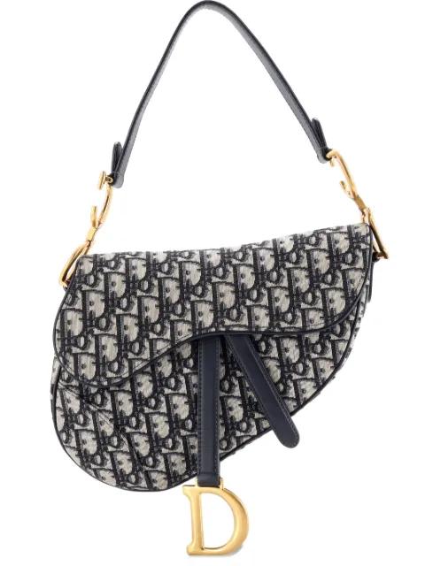 Saddle Handbag Oblique Canvas Medium shoulder bag by CHRISTIAN DIOR 