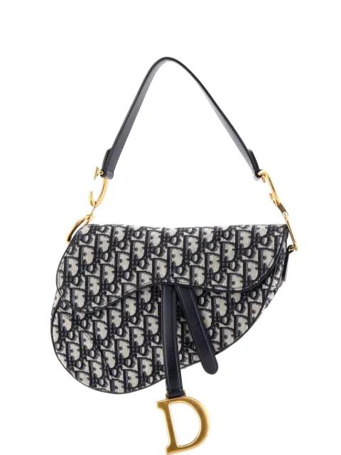 Saddle Handbag Oblique Canvas Medium shoulder bag by CHRISTIAN DIOR 