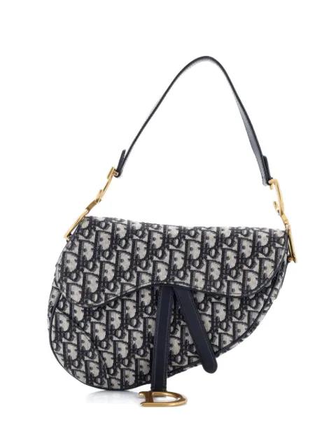 Saddle Handbag Oblique Canvas Medium shoulder bag by CHRISTIAN DIOR 