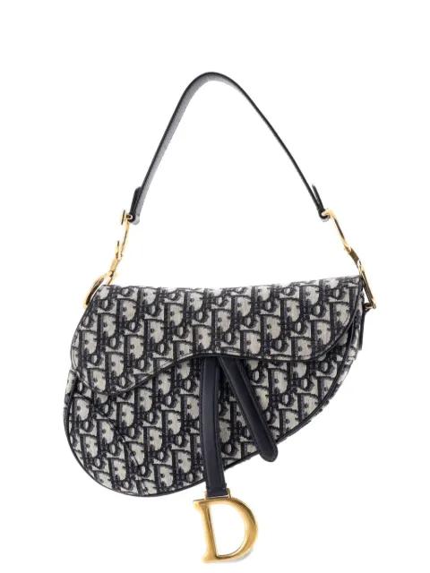 Saddle Handbag Oblique Canvas Medium shoulder bag by CHRISTIAN DIOR 