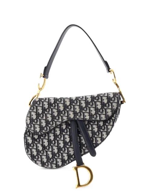 Saddle Handbag Oblique Canvas Medium shoulder bag by CHRISTIAN DIOR 