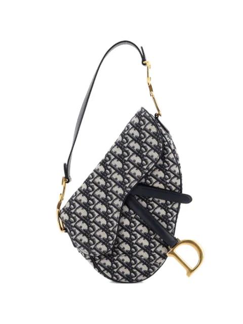 Saddle Handbag Oblique Canvas Medium shoulder bag by CHRISTIAN DIOR 