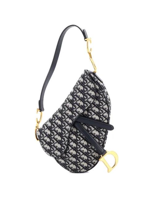 Saddle Handbag Oblique Canvas Medium shoulder bag by CHRISTIAN DIOR 