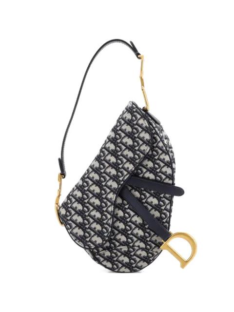 Saddle Handbag Oblique Canvas Medium shoulder bag by CHRISTIAN DIOR 