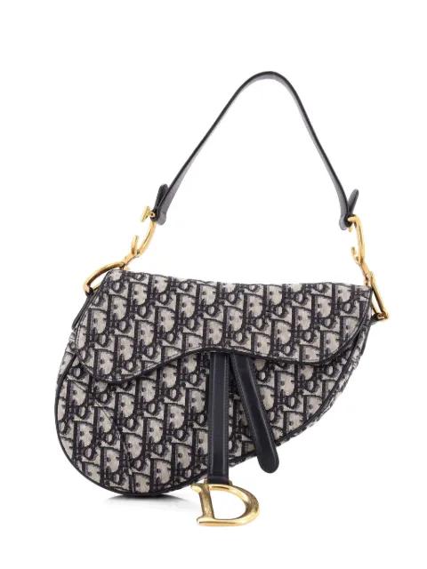 Saddle Handbag Oblique Canvas Medium shoulder bag by CHRISTIAN DIOR 