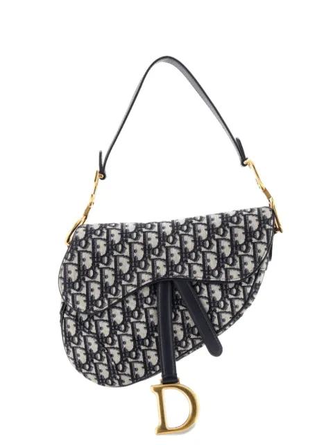 Saddle Handbag Oblique Canvas Medium shoulder bag by CHRISTIAN DIOR 