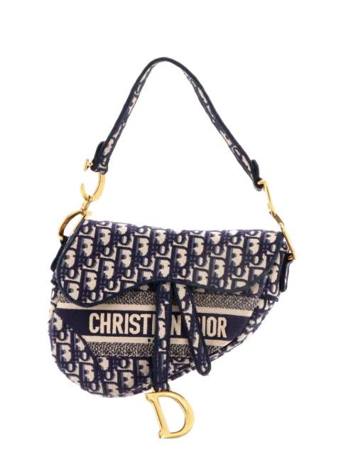 Saddle Handbag Oblique Canvas Medium shoulder bag by CHRISTIAN DIOR 