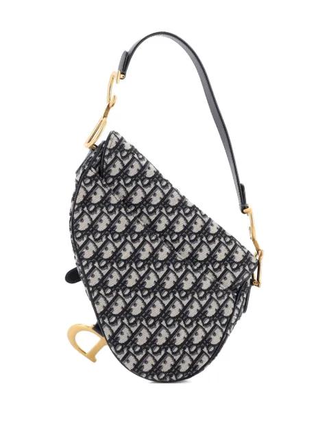 Saddle Handbag Oblique Canvas Medium shoulder bag by CHRISTIAN DIOR 