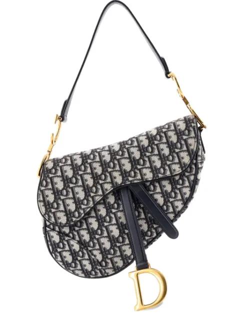Saddle Handbag Oblique Canvas Medium shoulder bag by CHRISTIAN DIOR 