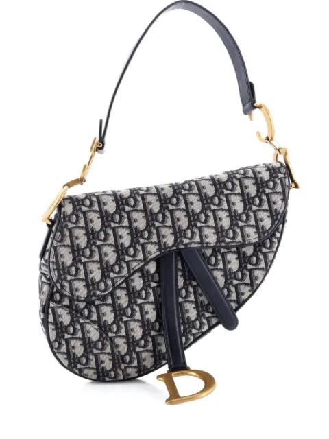 Saddle Handbag Oblique Canvas Medium shoulder bag by CHRISTIAN DIOR 