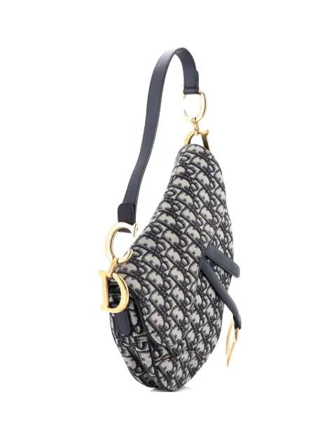 Saddle Handbag Oblique Canvas Medium shoulder bag by CHRISTIAN DIOR 