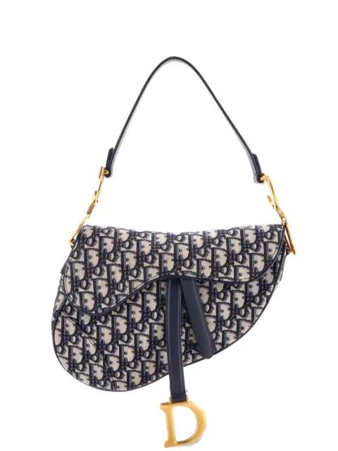 Saddle Handbag Oblique Canvas Medium shoulder bag by CHRISTIAN DIOR 