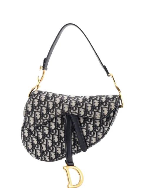 Saddle Handbag Oblique Canvas Medium shoulder bag by CHRISTIAN DIOR 