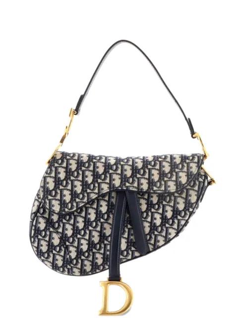 Saddle Handbag Oblique Canvas Medium shoulder bag by CHRISTIAN DIOR 