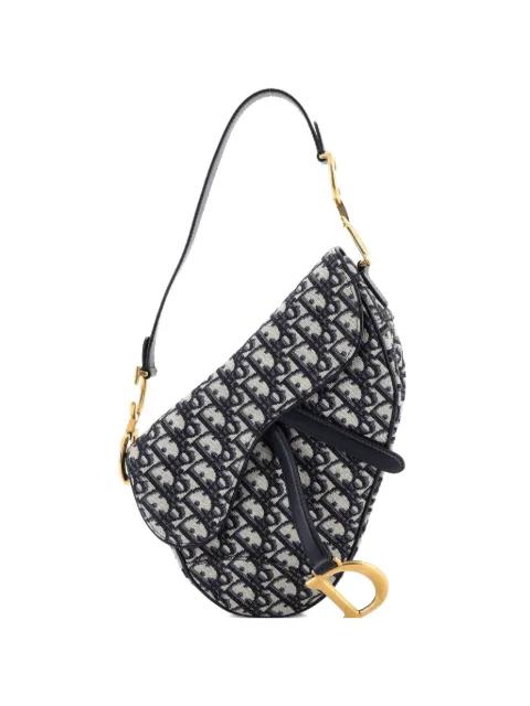 Saddle Handbag Oblique Canvas Medium shoulder bag by CHRISTIAN DIOR 