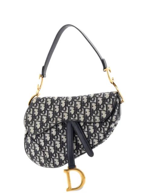 Saddle Handbag Oblique Canvas Medium shoulder bag by CHRISTIAN DIOR 
