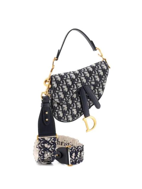 Saddle Handbag Oblique Canvas Mini shoulder bag by CHRISTIAN DIOR 