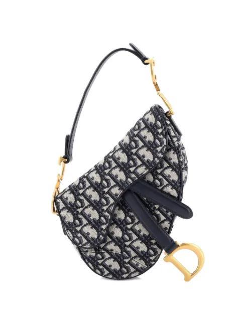 Saddle Handbag Oblique Canvas Mini shoulder bag by CHRISTIAN DIOR 
