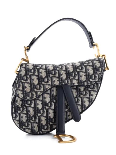 Saddle Handbag Oblique Canvas Mini shoulder bag by CHRISTIAN DIOR 