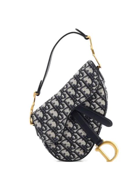 Saddle Handbag Oblique Canvas Mini shoulder bag by CHRISTIAN DIOR 