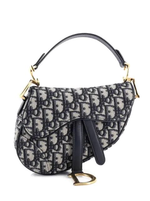 Saddle Handbag Oblique Canvas Mini shoulder bag by CHRISTIAN DIOR 