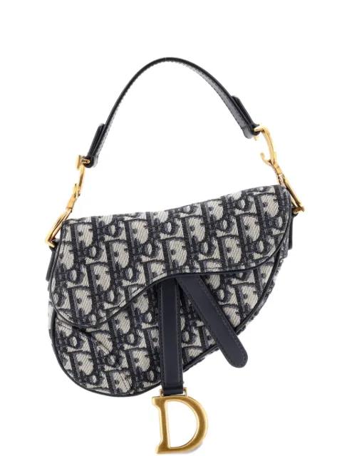 Saddle Handbag Oblique Canvas Mini shoulder bag by CHRISTIAN DIOR 
