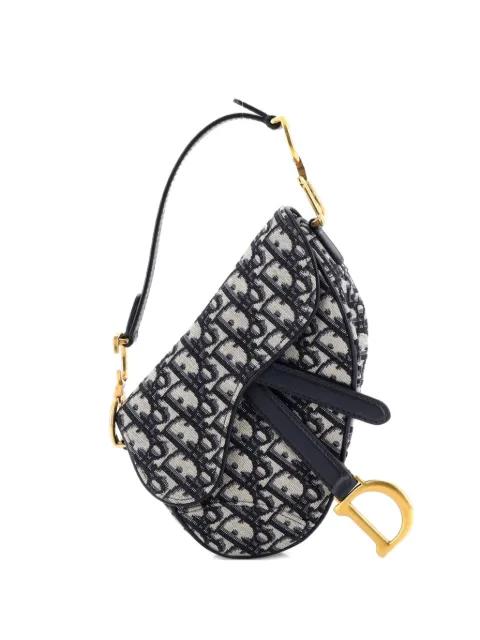Saddle Handbag Oblique Canvas Mini shoulder bag by CHRISTIAN DIOR 