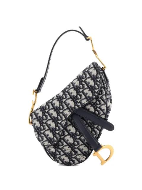 Saddle Handbag Oblique Canvas Mini shoulder bag by CHRISTIAN DIOR 