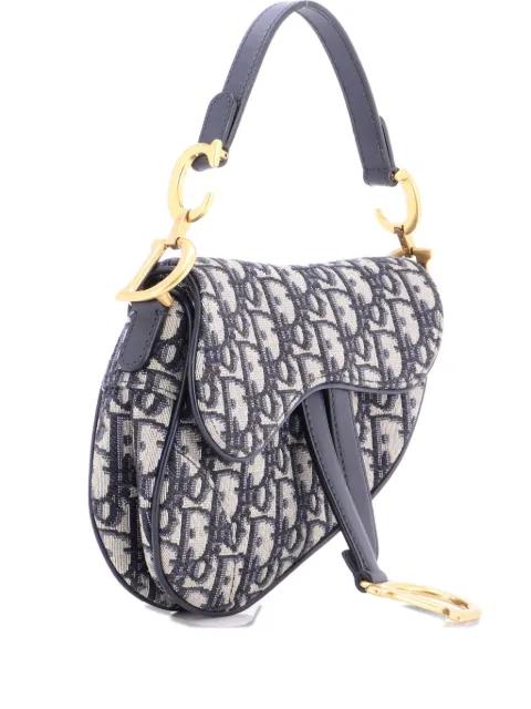 Saddle Handbag Oblique Canvas Mini shoulder bag by CHRISTIAN DIOR 