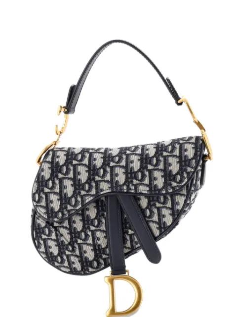 Saddle Handbag Oblique Canvas Mini shoulder bag by CHRISTIAN DIOR 