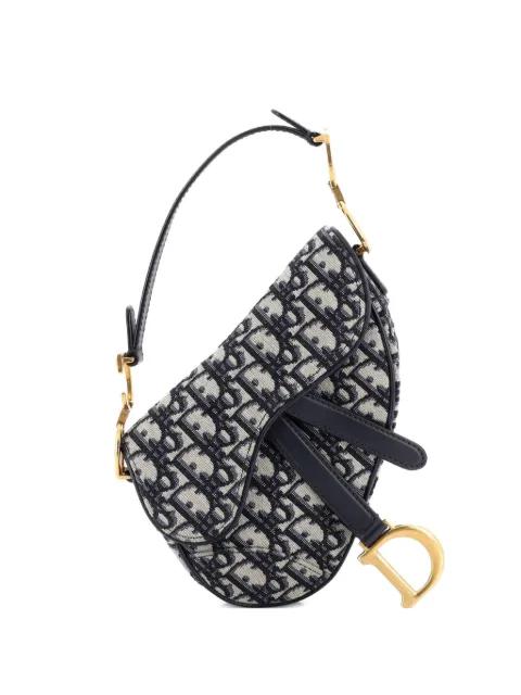 Saddle Handbag Oblique Canvas Mini shoulder bag by CHRISTIAN DIOR 