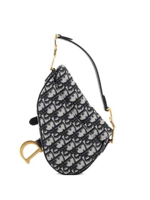 Saddle Handbag Oblique Canvas Mini shoulder bag by CHRISTIAN DIOR 