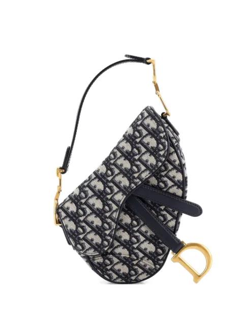 Saddle Handbag Oblique Canvas Mini shoulder bag by CHRISTIAN DIOR 