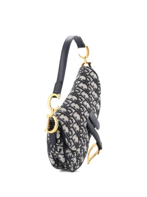 Saddle Handbag Oblique Canvas Mini shoulder bag by CHRISTIAN DIOR 