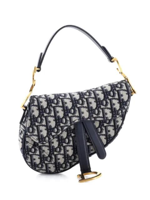 Saddle Handbag Oblique Canvas Mini shoulder bag by CHRISTIAN DIOR 