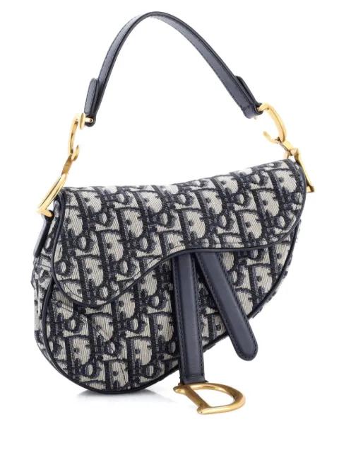 Saddle Handbag Oblique Canvas Mini shoulder bag by CHRISTIAN DIOR 