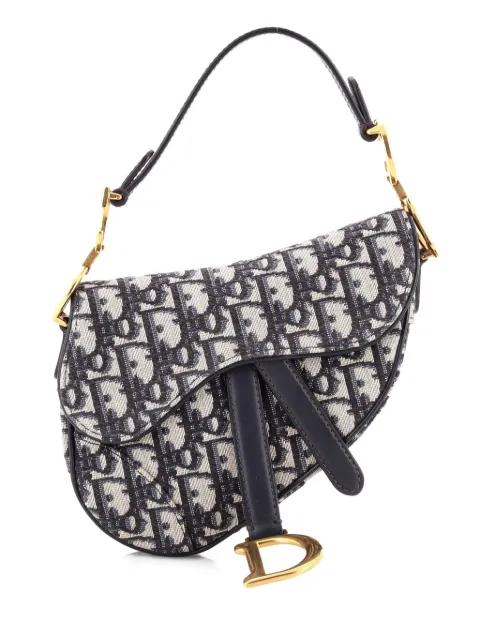 Saddle Handbag Oblique Canvas Mini shoulder bag by CHRISTIAN DIOR 