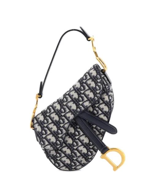 Saddle Handbag Oblique Canvas Mini shoulder bag by CHRISTIAN DIOR 