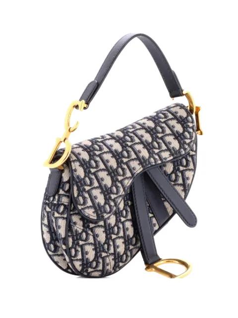 Saddle Handbag Oblique Canvas Mini shoulder bag by CHRISTIAN DIOR 
