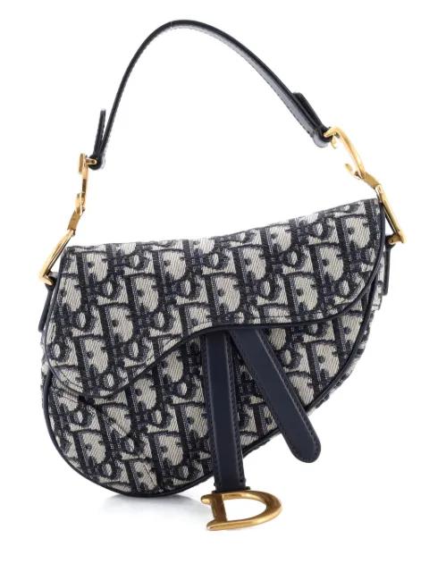 Saddle Handbag Oblique Canvas Mini shoulder bag by CHRISTIAN DIOR 